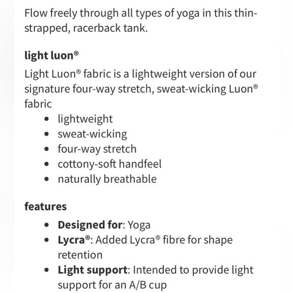 Lululemon Power Y Tank Luon Wildwood Multi - Picture 5 of 15